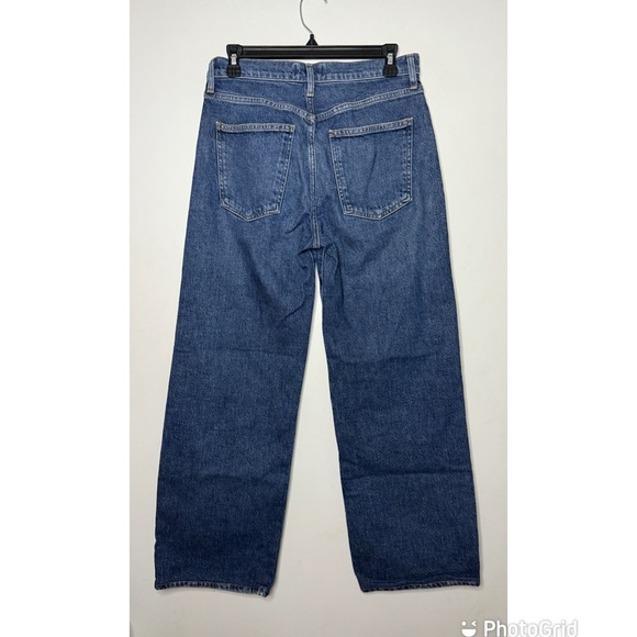 Agolde Dark Blue Harper Straight Leg Women's Jeans - Picture 3 of 7